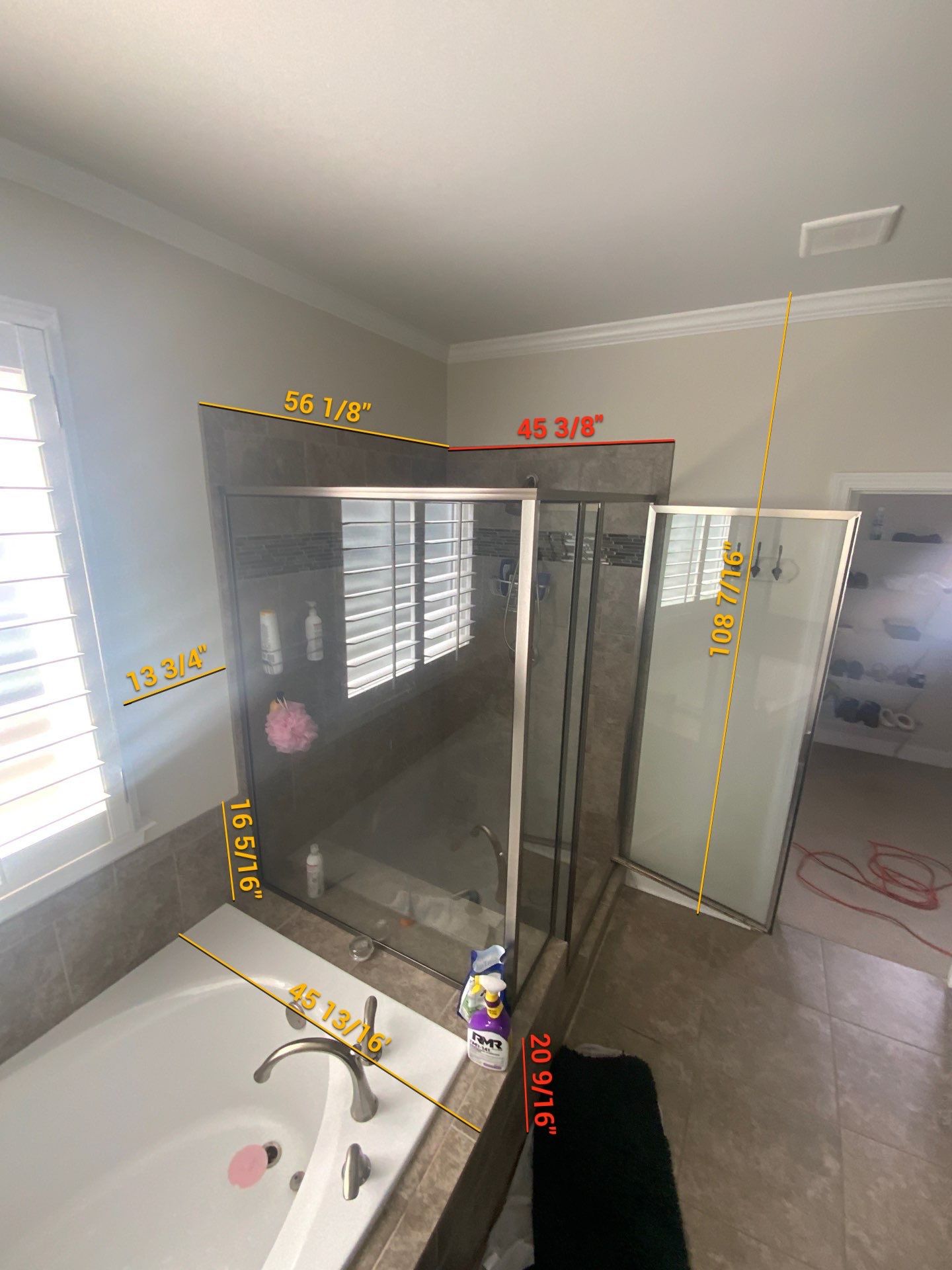 New shower or tub in Marietta, Georgia: before (2)