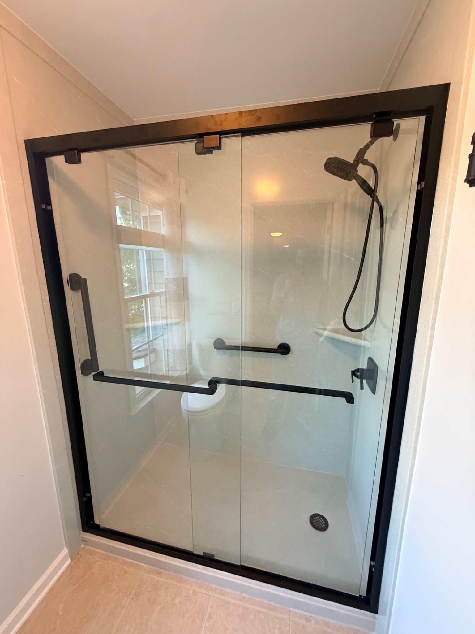 Tub-to-shower conversion in Cumming, Georgia, after