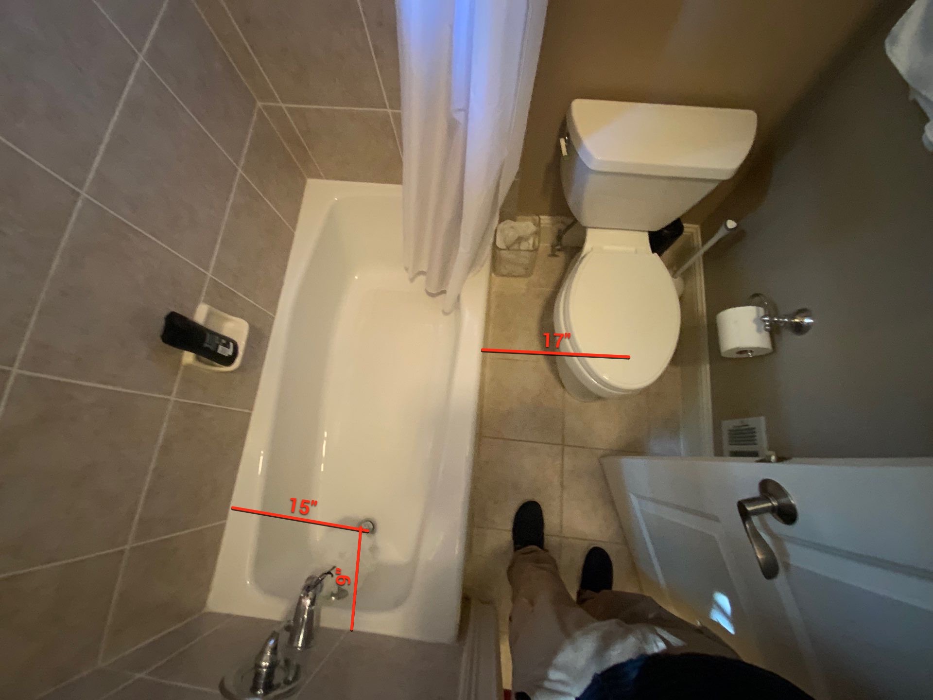 New shower or tub in Cumming, Georgia: before (2)